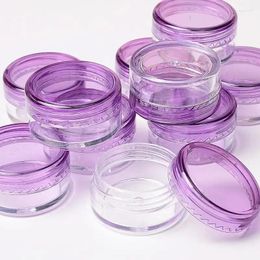 Storage Bottles 10pcs 5g Empty Round Cosmetic Jars Lotion Cream Makeup Eye Shadow Rhinestone Samples Containers Travel Essentials