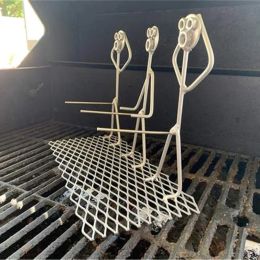 Forks Portable BBQ Accessories Barbecue Rack Funny Boy Hot Dog Sausage Stand Holder Grill Shape Roaster Rack Stand Bbq Grill Outdoor