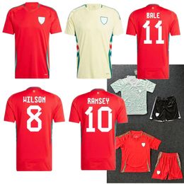 2024 Wales Soccer Jerseys BALE WILSON ALLEN RAMSEY wes 24 25 European Cup National Team cup Rodon VOKES home away Football Shirt men kids kits Uniforms