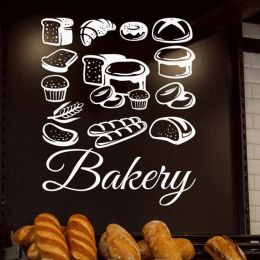 Stickers Pastries Wall Stickers Bakery Bread Pastry Wall Decals Cakes Biscuits Food Wall Decal Window Sticker Store Logo Art Mural C187