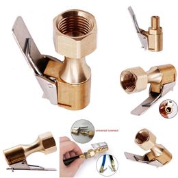 New Car Tire Vae Connector Air Chuck Iator Pump Adapter Brass Head Clamp Motorcycle Bike Tyre Quick Nozzle Clip