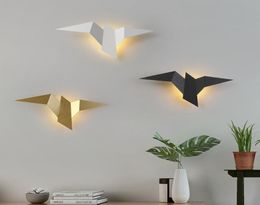 New Nordic LED bird wall lamps Bedroom Decor Wall Lights Indoor Modern Lighting For Home Stairs room Bedside Light fixtures2660002