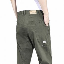 2024 New Spring High Quality Cargo Casual Pants Men 97%Cott Work Wear Wide Jogger Green Brand Outdoors Trousers Male Brand X3R3#