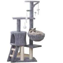 Scratchers Cat Tree Large Cat Tower, Suitable for Indoor Multi Story, Furniture, Apartments with Soft Cushioned, Plush Nest Baskets