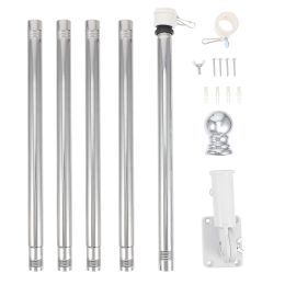 Accessories 1 Set 180Degree6ft Aluminium Alloy Flag Pole Kit And Flagpole Mounting Base Flagpole And Stand Kits Adjustable Wall Holder