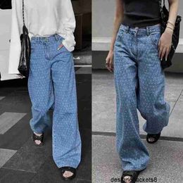 Designer de cintura alta solto encaixe emagrecimento perna reta perna larga jeans para primavera verão feminino elegante e versátil calças drapeadas g9ue