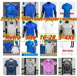 2024 2025 Euro Cup Italy Soccer Jerseys BARELLA Maglie Da Calcio TOTTI VERRATTI CHIESA Italia 23 24 KEAN RASPADORI Football Shirts VERRATTI Men Set Kids Kit Uniform