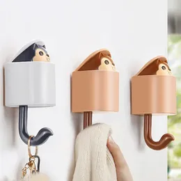 Hooks Decor Cartoon Animal Wall Hamster Housekeeper Coat Hat Clothes Bathroom Kitchen Rack Decorative Hanger Children Gift