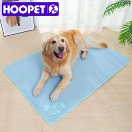 Pens HOOPET Dogs Summer Cooling Mat Pet Large Size Ice Silk Cool Bed Pet Cat Breathable Blanket Cushion Indoor Sofa Floor Mat