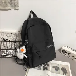 Backpack Women Vintage Simple Female Korean College Shoulder School Bags Ladies For Teens Cute Bookbag 2024