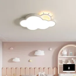 Ceiling Lights White Cloud Led Light For Children Room Bedroom Study Baby Nursery Deco Lustre Cartoon Chandelier Kids Lamp