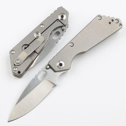 CK High End SNG Pocket Folding Knife CPM154 Stone Wash Blade CNC TC4 Titanium Alloy Handle Outdoor Camping Ball Bearing EDC Pocket Knives