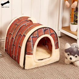 Mats Large Pet Dog Bed cat house cave Comfortable Print Stars Kennel Mat For Pet Puppy Winter Summer Foldable Cat Bed Pet Supply