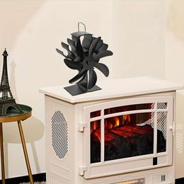 1pc, Heat Powered Fireplace Fan, Self Starting High Temperature Resistant 7 Leaf, Circulation Warm Wind, Lightweight Energy Saving, Quiet, Install, Easy to Use,