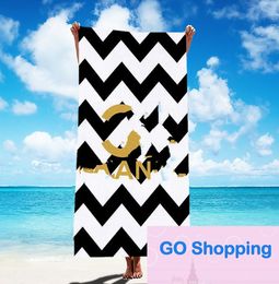 New Designer Bath Towels Comfortable Washcloth Portable 80-160CM Full Letter Printed Beach Towel