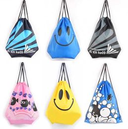 Drawstring Dust Backpacks Storage Pouch Gym Bags for Outdoor Travel Sports Shoe Bags Priting Oxford Waterproof3440599