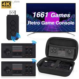 Portable Game Players Video game console HDMI compatible mini TV game stick with built-in 1661+classic 8-bit game retro handheld game player dual game board Q240326