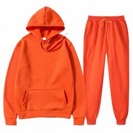 men's Sets Hoodies+Pants Autumn Winter Hooded Sweatshirt Sweatpants Fi Slim Fit Men Set Hoodie Pant Hip Hop Pullover Hoody G5tg#