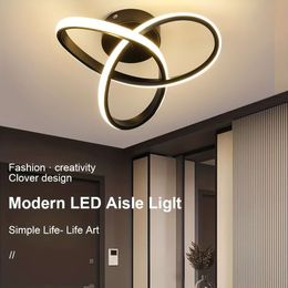 1pc 3000K/4000K/6000K Modern Simple Ceiling Light, Bedroom Living Room Aisle Corridor Kitchen Restaurant Balcony LED Light (black AC85-265V) Wide Voltage