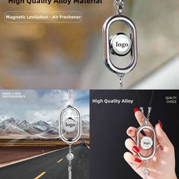 Update Car Diy Alloy Fragrance Pendant Air Freshener Rearview Mirror Pendant Car Essential Oil Diffuser Perfume Interior Decoration