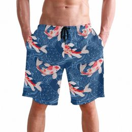 fish Sloth Mkey Animals Stylish Men's Swim Trunks Quick Dry Beachwear Running Swim Board Shorts Bathing Suits Mesh Lining a52d#