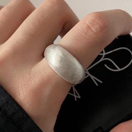 Cluster Rings 925 Sterling Silver For Women Simple Minimalist Open Oval Finger Ring Fashion Band Female Bijoux Birthday Gift
