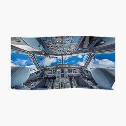 Calligraphy Airbus A320 Cockpit Poster Print Room Funny Decoration Painting Vintage Modern Decor Home Art Picture Mural Wall No Frame