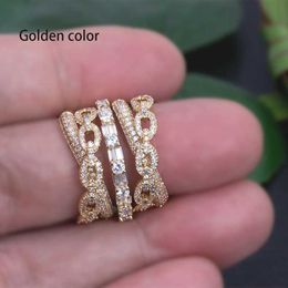 Band Rings Bride Talk Luxury Womens Finger Ring Cubic Zirconia Super High Quality Christmas Gift Dubai Wedding Ring Jewellery J240326