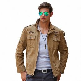 men Spring Autumn New Hot Outwear Slim Military Jacket Mens Cargo jackets men Bomber Jacket Men Casual Windbreaker Jacket Coat T2xe#