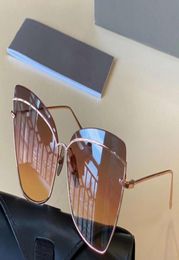 Women Cat Eye Sunglasses STAR SPANN 531 Rose Gold Grey To Peach Fashion Design Sunglasses Top Quality with Box4649816