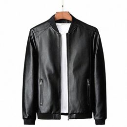 mens Baseball Leather Jackets Winter Autumn Casual Motorcycle Pu Jacket Biker Leather Coats Korean Windbreaker Slim Fit Jacke Q1BZ#