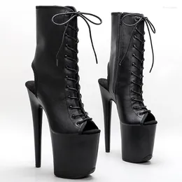 Dance Shoes Leecabe 20CM/8inch Matte PU Upper Exotic Fashion Trends High Heel Platform Pole Boot