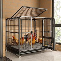 Decorative Plates Breeding Cage Chicken Coop Automatic Manure Cleaning Duck Barbed Wire Balcony Outdoor Poultry