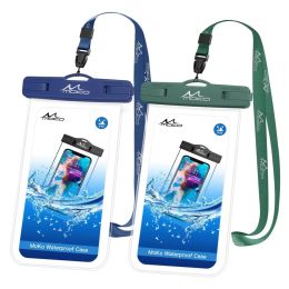 Covers MoKo 2pcs Universal Waterproof Phone Case Water Proof Bag Mobile Cover For iPhone 13 12 11 Pro Max X Xs 8 Xiaomi Huawei Samsung