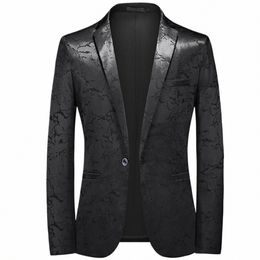 2023 Fi New Men's Casual Boutique Busin Persalized Printing Slim Fit Suit Coat Blazers Jacket Dr Big Size 6XL 82Pc#