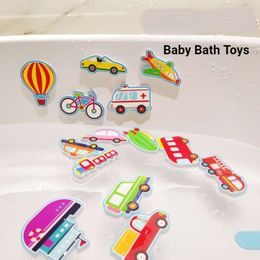 New Children Bathroom Stickers Cognitive Soft EVA Animals Sticker Floating Foam Bath For Kids Baby Water Bathtub Toys