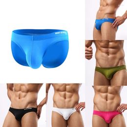 Underpants BRAVE PERSON Mens Ice Silk Briefs Sexy Low Rise U Pouch Bikini Underwear Man