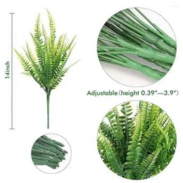 Decorative Flowers Artificial Plant Decor Realistic Uv Resistant Ferns Branches For Indoor Outdoor 12 Pack Of Reusable Home