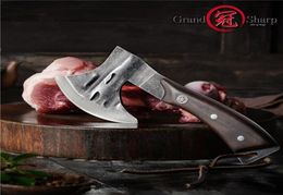 Handmade Forged Axe Kitchen Knife Chef Boning Knife Meat Cutter Butcher Tools Fire Hatchet Tactical Tomahawk Axe Outdoor Tools7406005