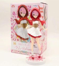 Japan Anime Re Life in a Different World From Zero Ram Figure red hat Rem Action Figure Collectible Decoration Model Toy C02206140673