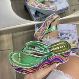 Terlik Terlik Yaz Yeni Fasion Style Ig Eel Flip Flops Kadınlar İçin Beac Terlik H240326OFVD