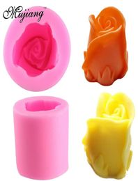 Baking Moulds Mujiang Rose Flower Silicone Candle Moulds Resin Clay Soap Mould Gumpaste Chocolate Fondant Cake Decorating Tools Kitc2754370