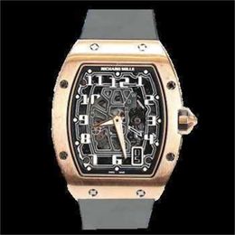 RichasMiers Watch Ys Top Clone Factory Watch Carbon Fiber Automatic Dial Waterproof Top Quality RM 6701 Rose Gold Limited Edition Chaining Ultra Thin WristHAYET3P