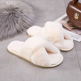 Slippers Slippers Fluffy Furry Women ome Plaorm Men Winter Plus Slides Indoor Fuzzy Lovely Coon Soes 20024 H240326ZM9G