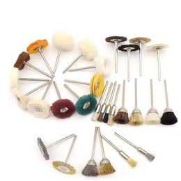 Wholesale 2.35mm Shank Jewellery Rotating Polishing Wheel Jewelry Mini End Brushes Polishing Head Brass Brush For Rotary Tools