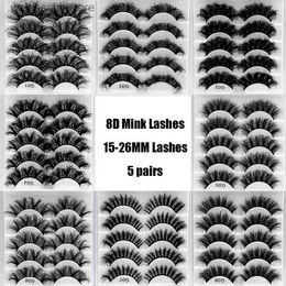 False Eyelashes 8D5 double deep curly hair style high-quality simulation mint eyelashes multi-layer cross length thick false eyelashes24327