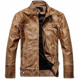 mens Leather Jackets Autumn Winter Male Classic Motorcycle High Quality PU Leather Jacket Casual Jaqueta De Couro Masculin 5XL s4zI#