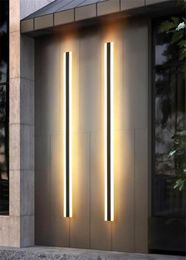 Outdoor Wall Lamps Long Strip LED Lamp Waterproof Linear Light Villa Garden Pillar Porch Corridor Front Door5528239