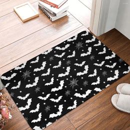 Carpets Non-slip Doormat Bats Bath Bedroom Mat Welcome Carpet Flannel Pattern Decor