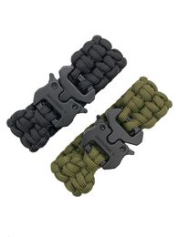 Outdoor Tactical Bracelet Multi functional Umbrella Rope Bracelet Emergency Survival Equipment Bracelet Functional Wind Punk Customised Bracelet